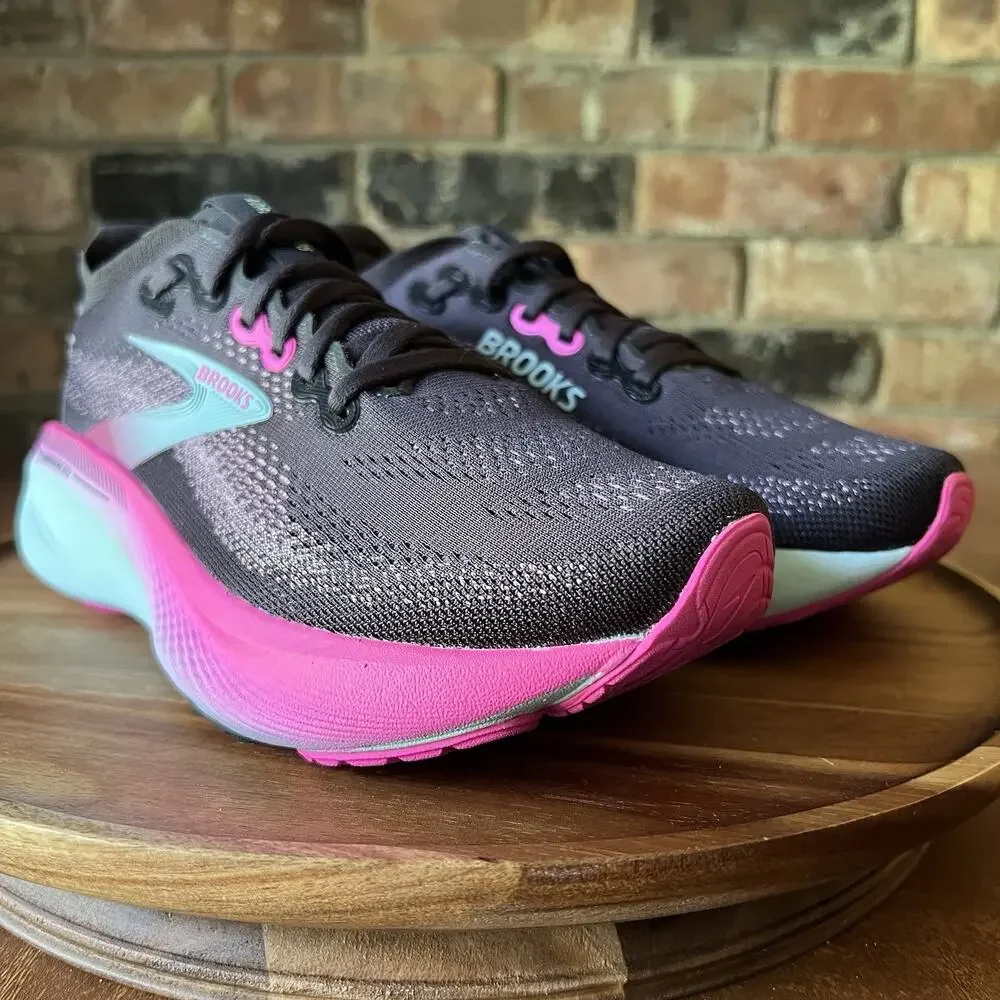 Brooks Adrenaline GTS 25 Supportive Women's 8 Black Pink Running Shoes Sneakers